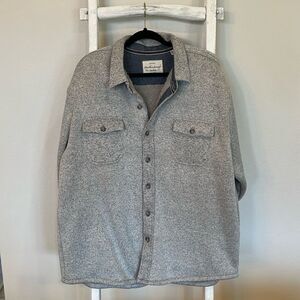 Weatherproof Vintage Gray Speckled  Men's Shirt Size XXL Grey Sherpa Lined